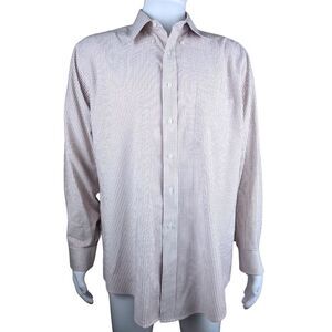 Woodward Large Cotton Wrinkle Free Oxford Men's Office Button Up Dress Shirt